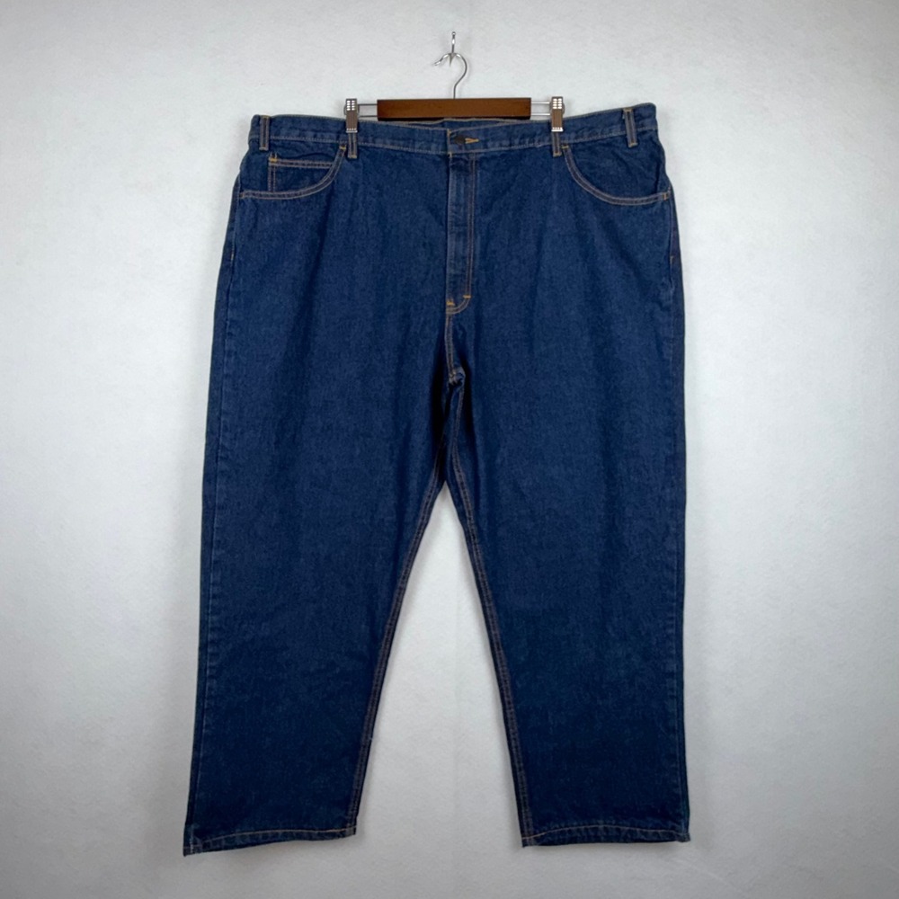 WearGuard Jeans Mens 48x30 Blue Dark Wash Denim Workwear Rugged Straight Leg